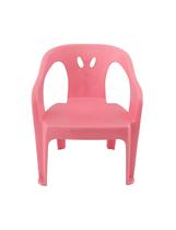 06 Cadeiras Mini Poltrona Infantil De Plástico Rosa