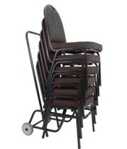 06 Cadeiras para Hotel e Auditório Linha Hotel Preto