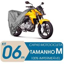 06 Capas Cobrir Moto Impermeável Proteção Uv M Mega Desconto