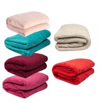 06 Cobertores De Microfibra Felpudo Leve Manta Popular Atacado Cores Variadas