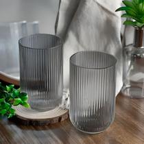 06 Copos Caneladas Conjunto Taças de Suco Agua 400ml Grande Vidro Fume cristal Cozinha Casa Duhome 06 Copos Caneladas Conjunto Taças de Suco Agua 400ml Grande Vidro Fume cristal Cozinha Casa Duhome