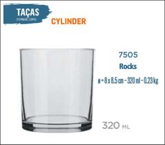 06 Copos Cylinder 320ml - Whisky