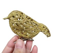 06 Enfeite Passarinho Presilha Glitter Decoração De Natalino 06 Enfeite Passarinho Presilha Glitter Decoração De Natalino