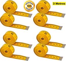 06 Fitas Métrica Corporal Dieta Medida Academia 120pol 300cm