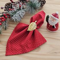 06 Guardanapo de Tecido 40x40cm Poá Vermelho Natal 06 Guardanapo de Tecido 40x40cm Poá Vermelho Natal