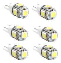 06 Lâmpadas Pingão Automotiva 9 Led Luz Branca Baixo Consumo