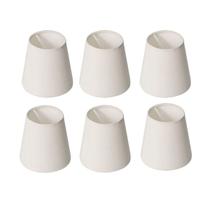 06 Mini Cupulas De Tecido Para Lustre Encaixe Na Lampada