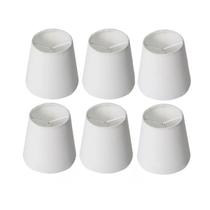 06 Mini Cupulas De Tecido Para Lustre Encaixe Na Lampada