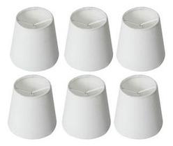 06 Mini Cupulas De Tecido Para Lustre Encaixe Na Lampada