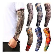 06 Pares Manguito Tatuado Masculino E Feminino Tattoo Sleeve