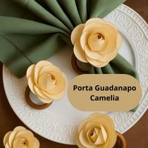 06 Porta Guardanapo Flor Camélia Mesa Posta 06 Porta Guardanapo Flor Camélia Mesa Posta