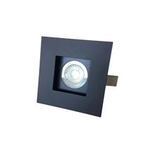 06 Spot Recuado Embutir Mr16 Gu10 Dicroica Preto Ac977