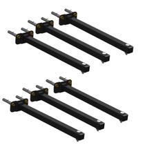 06 SUPORTES REFLETOR BASE RETA BRAÇO 30 cm 6 Cjts