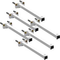 06 SUPORTES REFLETOR BASE RETA BRAÇO 30 cm 6 Cjts