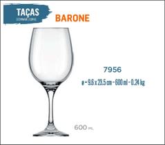 06 Taças Barone 600ml - Vinho Tinto Rosé Branco Água - Urso Gifts