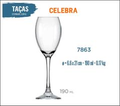 06 Taças Celebra 190ml - Champanhe Espumante Frisante