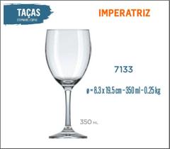 06 Taças Imperatriz 350ml - Vinho Tinto Rosé Branco Água