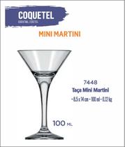 06 Taças Mini Martini 100Ml - Coquetel - Batida