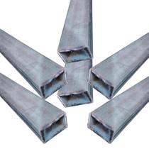 06 tubos 01 metro 40x20 x 0,80 galvanizado