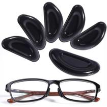 06 Unid Plaqueta Adesiva P/ Armação Óculos Acetato Plástico Metal Antideslizante Almofada ponte silicone apoio peça altura nasal suporte oculos Nariz