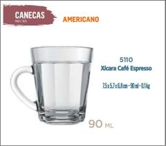 06 Xícaras Americano Café Expresso Curto Quentão 90Ml