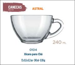 06 Xícaras Astral 240ml-Café C/Leite Cappuccino Chá 06 Xícaras Astral 240ml-Café C/Leite Cappuccino Chá