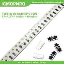 0603 Resistor De Rede SMD 100pcs 0 Ohm a 1M Ohm 5% Tolerância 2*4 8P4R 2*4P 5% Resistor De Rede