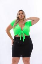 064- Cropped Multiformas- Plus Size - Rosa Soul