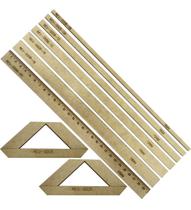07 Gabaritos 02 Réguas Fio Cabelo Scrapbook Artesanatos Mdf