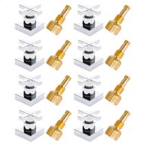 08 Acabamento Cruzeta Cromado 1/2 e 3/4 P/ Reg Fabrimar