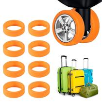08 Capas De Roda Protetora Para Mala Bagagem Rodas Silenciosa