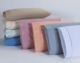 08 Fronhas Avulsas 80x60cm Percal 100% Algodão 180 Fios Ponto Palito Cores Sortidas