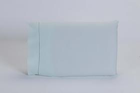 08 Fronhas Avulsas 80x60cm Percal 100% Algodão 180 Fios Ponto Palito Verde Água