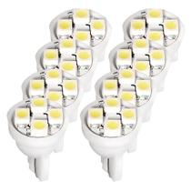 08 Lâmpada Esmagada Grande 12v 4 Leds Branco Hi Sinalização