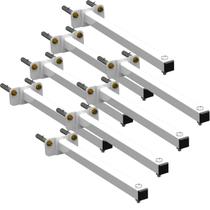 08 SUPORTES REFLETOR BASE RETA BRAÇO 70 cm 8 Cjts