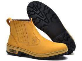 082CLA Botina social Masculina de couro modelo chelsea nbk castor