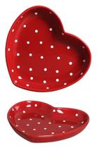 09-335 - adorno coração md petit pois vermelho