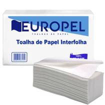 1.000 Papel Toalha Interfolha Secar Mãos Celulose Europel - Dhs Shop