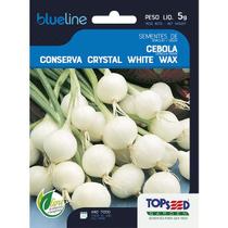 1.100 Sementes de Cebola Crystal White Wax Blue Line 5g Hortaliças Tempero Cozinha - topseed