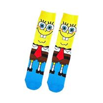 1/4 pares de meias altas de malha fofas de desenho animado para homens e mulheres