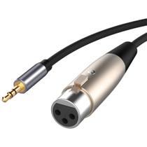 1.5m Xlr 3 Pinos Macho Para Fêmea 3.5mm Jack Cabo De Áudio Para Microfones Alto-falantes Consoles De