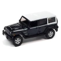 1/64 auto world 2017 jeep wrangler chief rhino - preto/branco