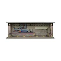 1/64 Modelo De Carro Fundido Iluminação Led Pvc Garagem Diorama Estacionamento Diy Cena Modelo Kit