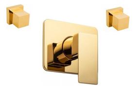 1 Acabamento Monocomando Chuveiro Deca Dourado + 2 3/4 Quadrado