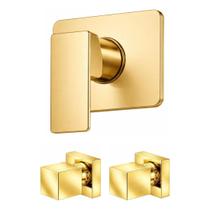 1 Acabamento Monocomando Chuveiro Deca Dourado 2 Acabamento Quadrado 1 Acabamento Monocomando Chuveiro Deca Dourado 2 Acabamento Quadrado