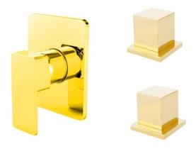 1 Acabamento Monocomando P/ Deca Dourado + 2 Acabamentos 3/4