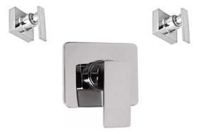 1 Acabamento P/ Monocomando Chuveiro Deca Cr + 02 Acab Alavanca 1 Acabamento P/ Monocomando Chuveiro Deca Cr + 02 Acab Alavanca