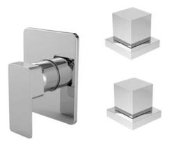 1 Acabamento P/ Monocomando Deca Cromado + 2 Quadrados Cromado