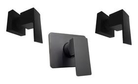 1 Acabamento P/ Monocomando Docol + 2 Acabamento Preto Fosco Barcelona 1 Acabamento P/ Monocomando Docol + 2 Acabamento Preto Fosco Barcelona