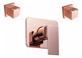 1 Acabamento P/ Monocomando Docol + 2 Acabamento Rose Gold Quadrado